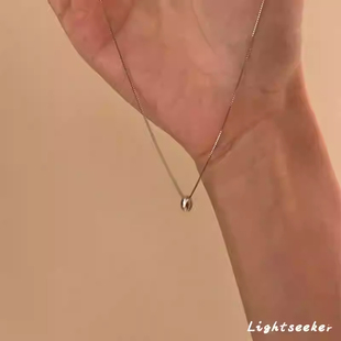 小银豆项链女款2025新款简约气质百搭相思豆锁骨链高级感轻奢小众