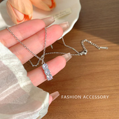 爆闪满天星钛钢项链女ins潮轻奢小众设计简约锁骨链2025新款 颈链