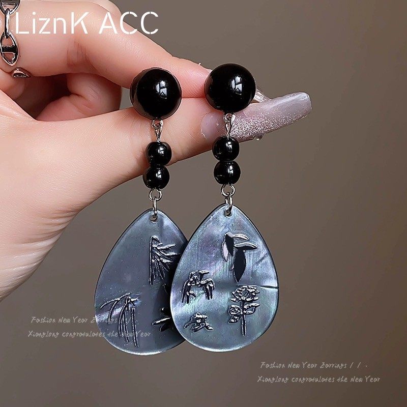 新中式古风流苏耳环女2024年新款爆款耳坠轻奢小众高级感气质耳饰