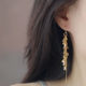 小众设计感金色麦穗长款 流苏耳环耳线轻奢气质时尚 冷淡风耳坠耳饰