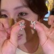 闪钻蝴蝶四芒星吊坠无耳洞耳夹绝美设计耳骨夹女2026新款 耳环耳钉