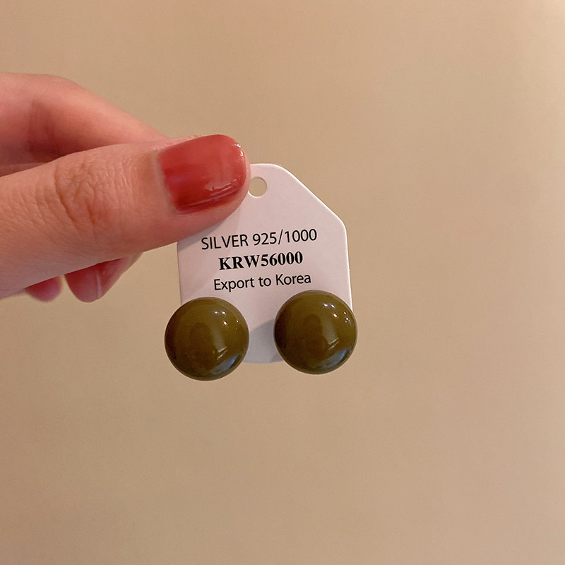 气质高级感馒头珠珠耳钉女简约百搭耳环2025新款爆款网红时尚耳饰