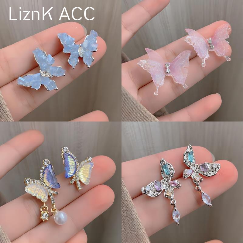 高级感蝴蝶耳钉liznk时尚