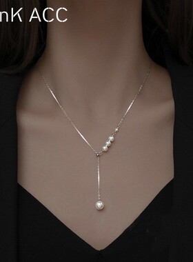 珍珠项链女轻奢小众流苏链2024年新款潮年轻高级感气质锁骨链女