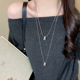 爆款 极简水滴项链女轻奢百搭高级感长款 毛衣链2025新款 气质卫衣链
