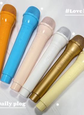 lolita手作话筒粉紫蓝色小偶像爱豆打歌服可爱麦克风cos手持道具