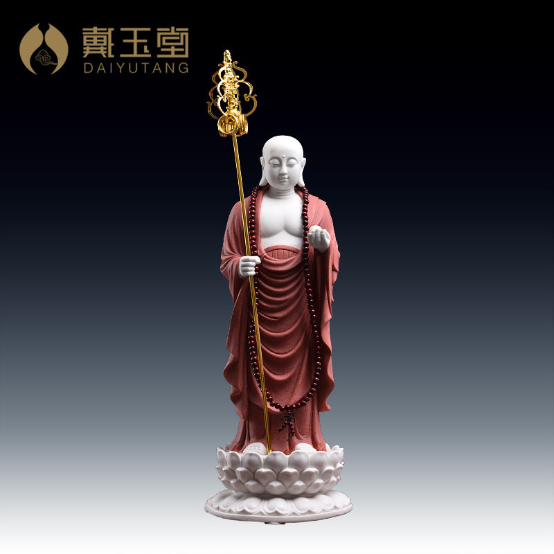 陶瓷地藏王菩萨立像摆件佛像