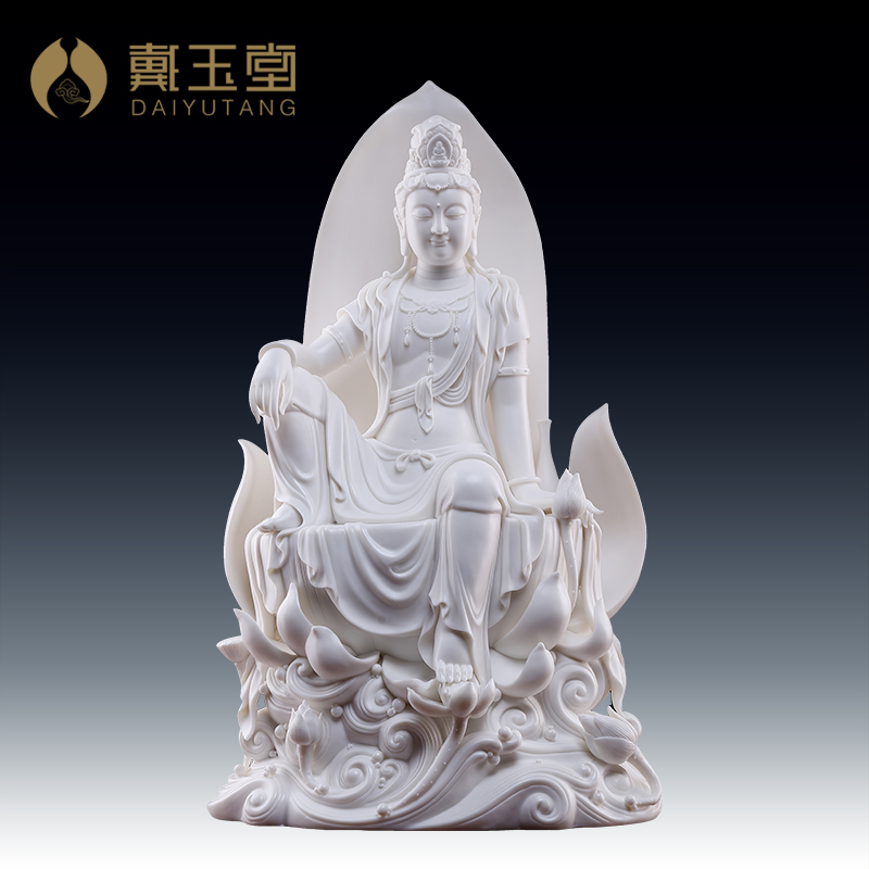 莲心自在观音家用供奉佛像摆件