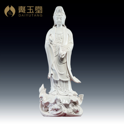 大型观音站像菩萨立像德化白瓷