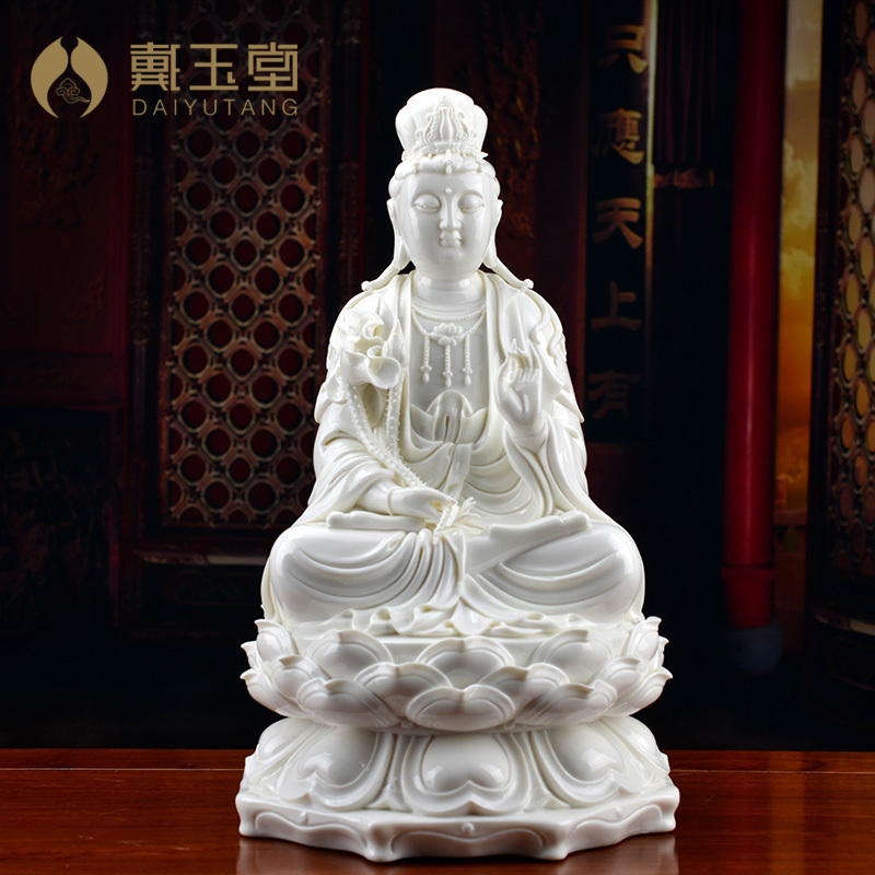 戴玉堂林禄扬大势至菩萨德化白瓷