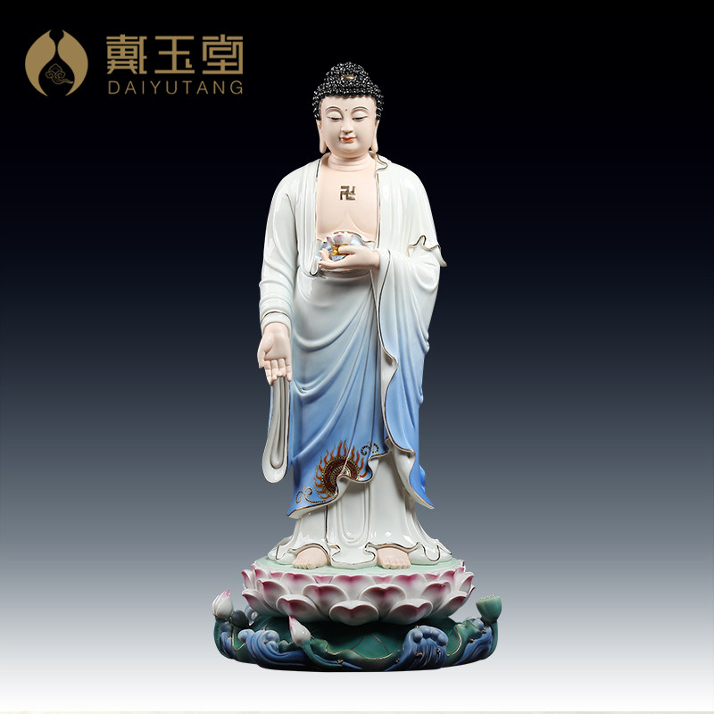 立莲西方三圣站像阿弥陀佛像供奉