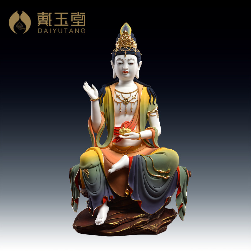 戴玉堂德化白瓷观音佛像供奉极彩工艺林建平手签限量陶瓷家居摆件