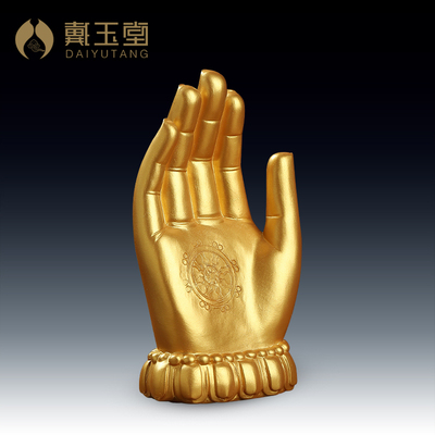 陶瓷金色佛手摆件如来佛掌像