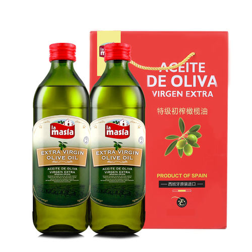 礼盒装西班牙欧蕾特级初榨橄榄油食用油炒菜凉拌原瓶进口1LX2-封面
