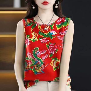 100%不起球时尚吊带无袖背心女2025夏季外穿内搭显瘦大码打底衫潮