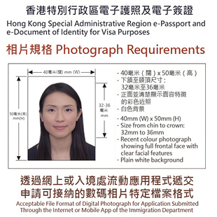 冲印香港证件照换底色改尺寸P图护照两寸通行证打印学生签证照片