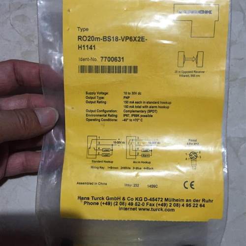 RO20M-BS18-VP6X2E-H1141  TURCK 全新原装现货有3个