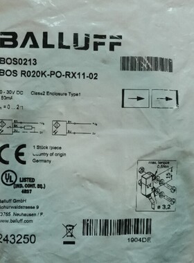 全新原装BALLUFF BOS0213 BOS R020K-PO-RX11-02 现货