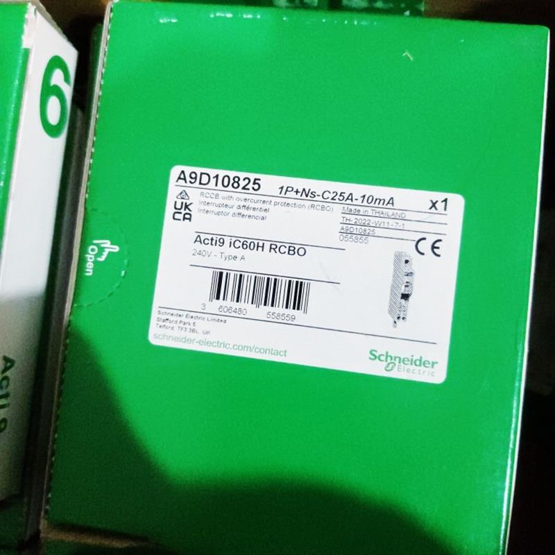 施耐德 A9D10825 1P-NS-C25A-100mA iC60H RCBO
