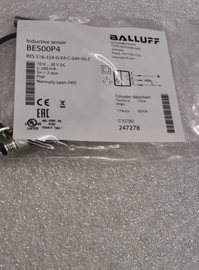 全新原装BALLUFFBES00P4 BES 516-324-G-E4-C-S49-00.3现货