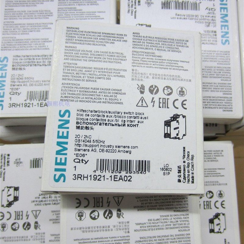 接触器辅助触点3RH1921-1EA02