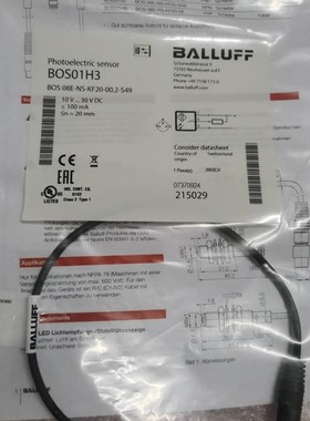全新原装BALLUFF B0S01H3 BOS 08E-NS-KF20-00,2-S49 现货