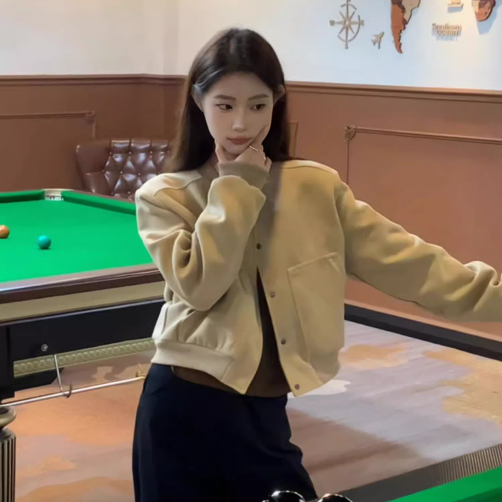 美式复古设计感小众宽松休闲夹克