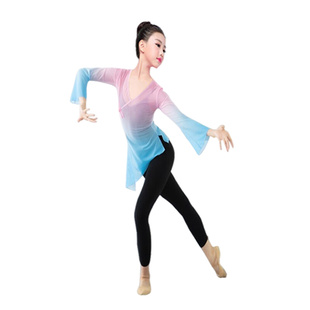 莫代尔儿童古典舞演出服女练功服优雅中国舞蹈考级形体身韵纱衣