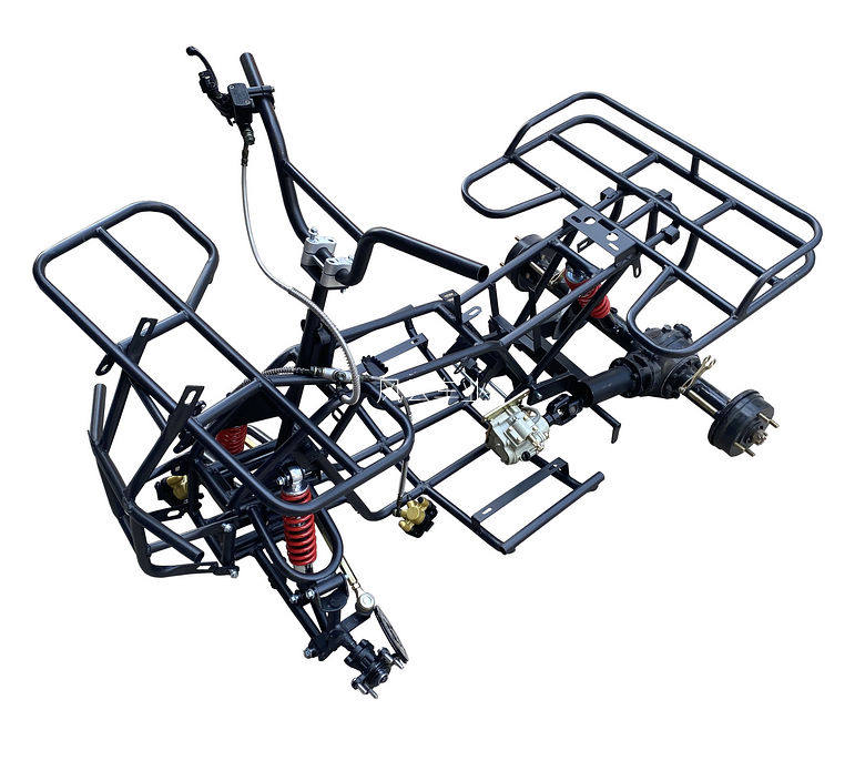 四轮越野摩托车配件 110-125轴传动小公牛沙滩车车体架子车架后桥