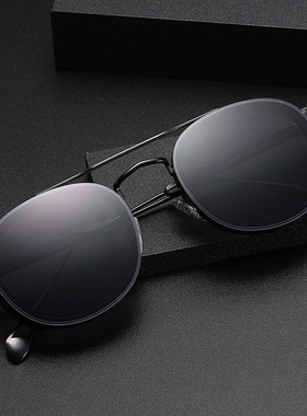 欧美复古椭圆框太阳镜男款侧包小框墨镜女潮跨境眼镜shades