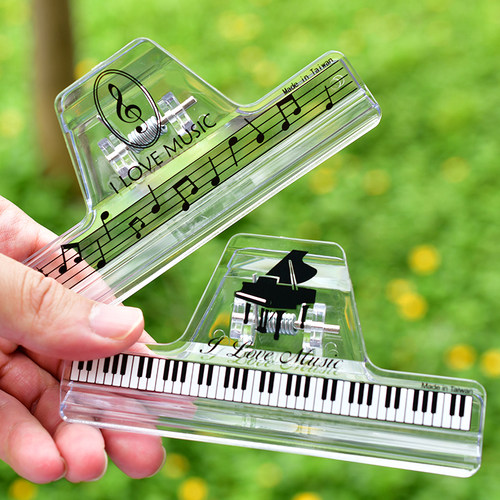 台湾琴谱透明音符造型奖品夹子