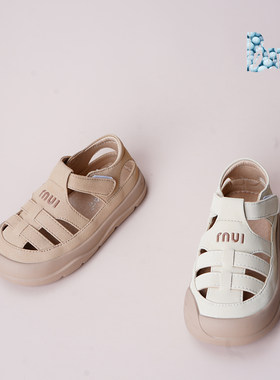 巴托童鞋 26夏季新品 韩版宝宝儿童软底防滑休闲皮鞋凉鞋MK5228