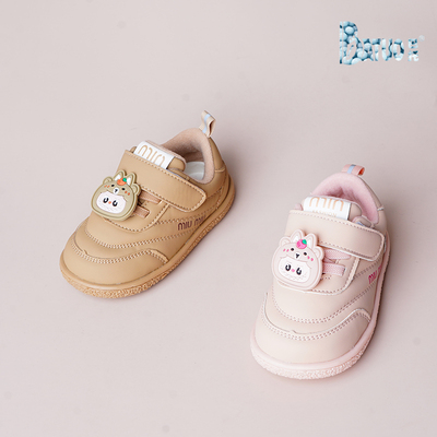 巴托童鞋 25秋吸汗透气网布超轻宝宝软底防滑薄绒学步鞋KQKA-751