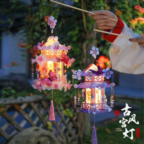 中秋节手提古风花灯宫灯