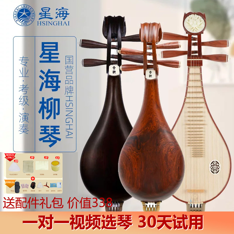 【视频选琴】北京星海柳琴专业考级演奏初学练习双音红木柳琴乐器