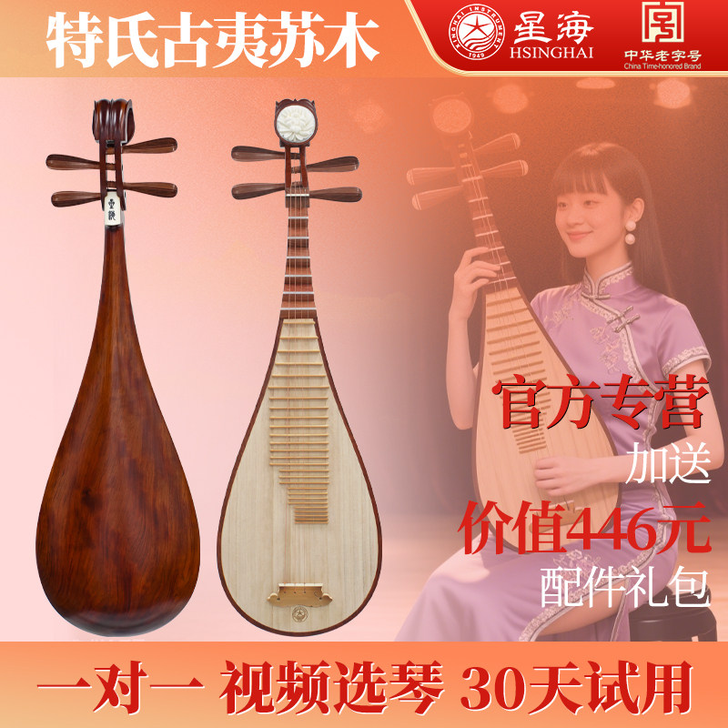 【视频选琴 30天试用】星海特氏古夷苏木专业考级琵琶8913成人琴