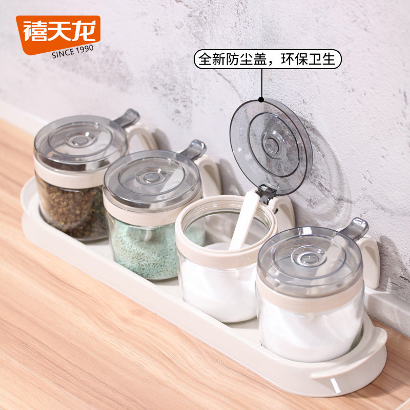 禧天龙玻璃调料盒家用厨房调料罐带盖罐子小组合装创意调味罐套装怎么看?