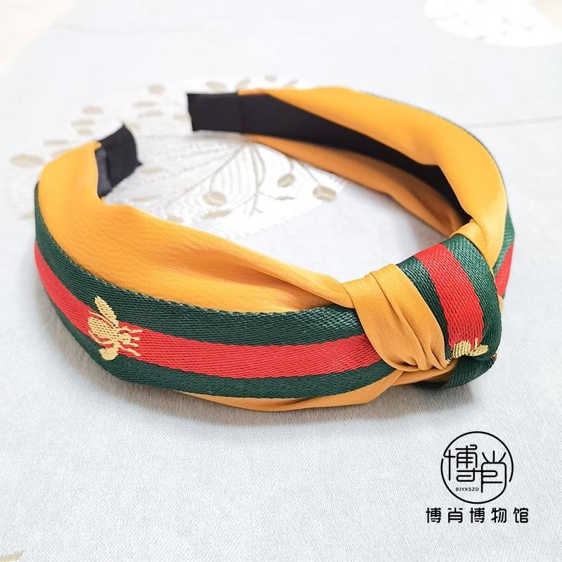BOXIAO MUSEUM CUSTOM CUTE LITTLE BEE RED YELLOW AND GREEN HEADBAND WASH FACE HAIRBAND COLOR STRIPED RIBBON SHOULD HELP HAIR ACCESSORIES