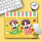 BO JUN YI XIAO PERIPHERY WANG YI BO XIAO ZHAN DIRTY COMPUTER DESK PAD CARTOON MOUSE PAD GREEN TEA STRAWBERRY POINTED POINT