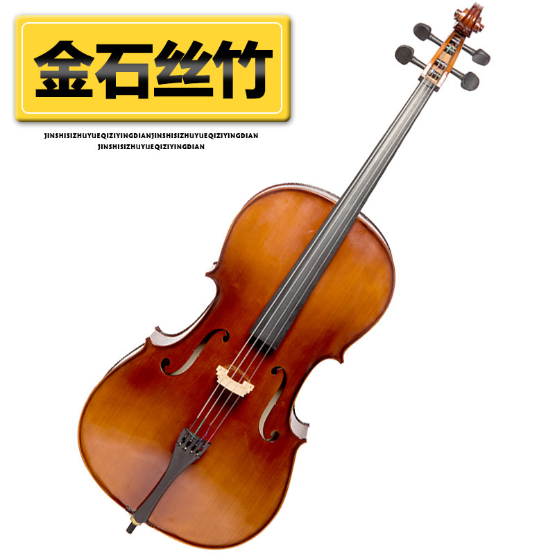 梵巢西洋弦乐器手工亚光大提琴初学者练习演奏4分之4儿童考级大提