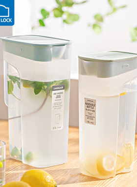 乐扣乐扣夏季冷水壶水果茶壶耐高温塑料带盖凉水壶水桶大容量水壶