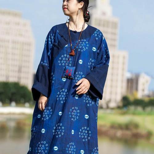 拼接纯棉老土布2024秋