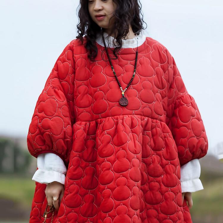 文艺大摆裙纯色灯笼袖