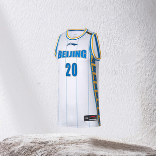 李宁CBA比赛上衣篮球队服透气帅气球衣北京首钢20号翟晓川AAYQ435