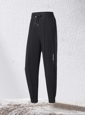 正品李宁22新款健身女子束脚 冰感舒适宽松针织运动长裤AKYS028-1