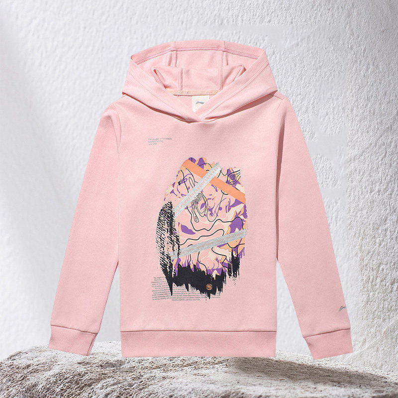 李宁儿童中大女童休闲保暖上衣运动套头连帽卫衣YWDQ036,童装/婴儿装/亲子装,卫衣/绒衫,淘宝优惠券,粉丝福利购,淘宝优惠卷