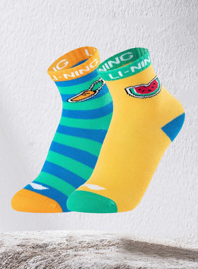 李宁正品袜子女小童运动生活系列吸汗运动儿童袜子YWSS008