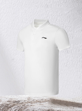 李宁短袖男装夏新款翻领透气POLO衫休闲网球运动T恤APLS069-8