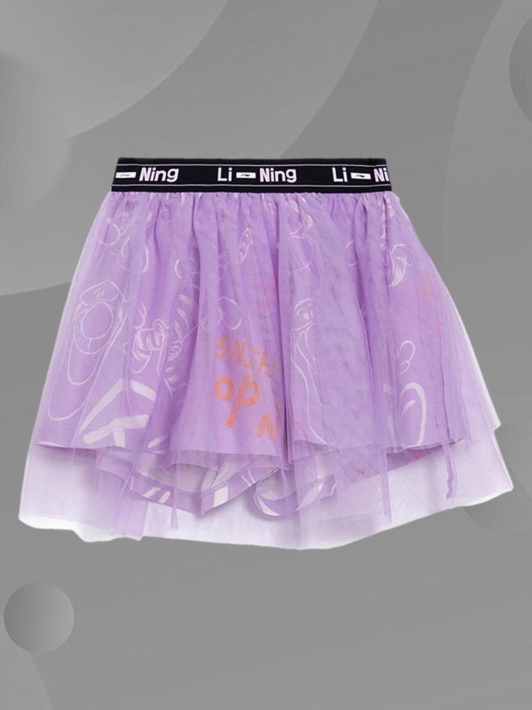 Lining/李宁正品夏季女小童时尚潮流休闲运动半身裙YSKS116