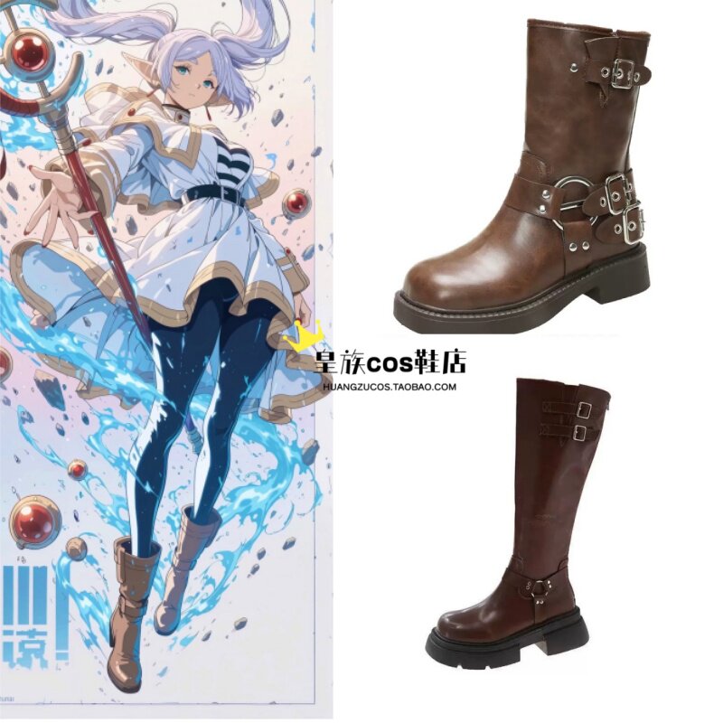葬送的芙莉莲 芙莉莲cos鞋 动漫演出cosplay道具鞋